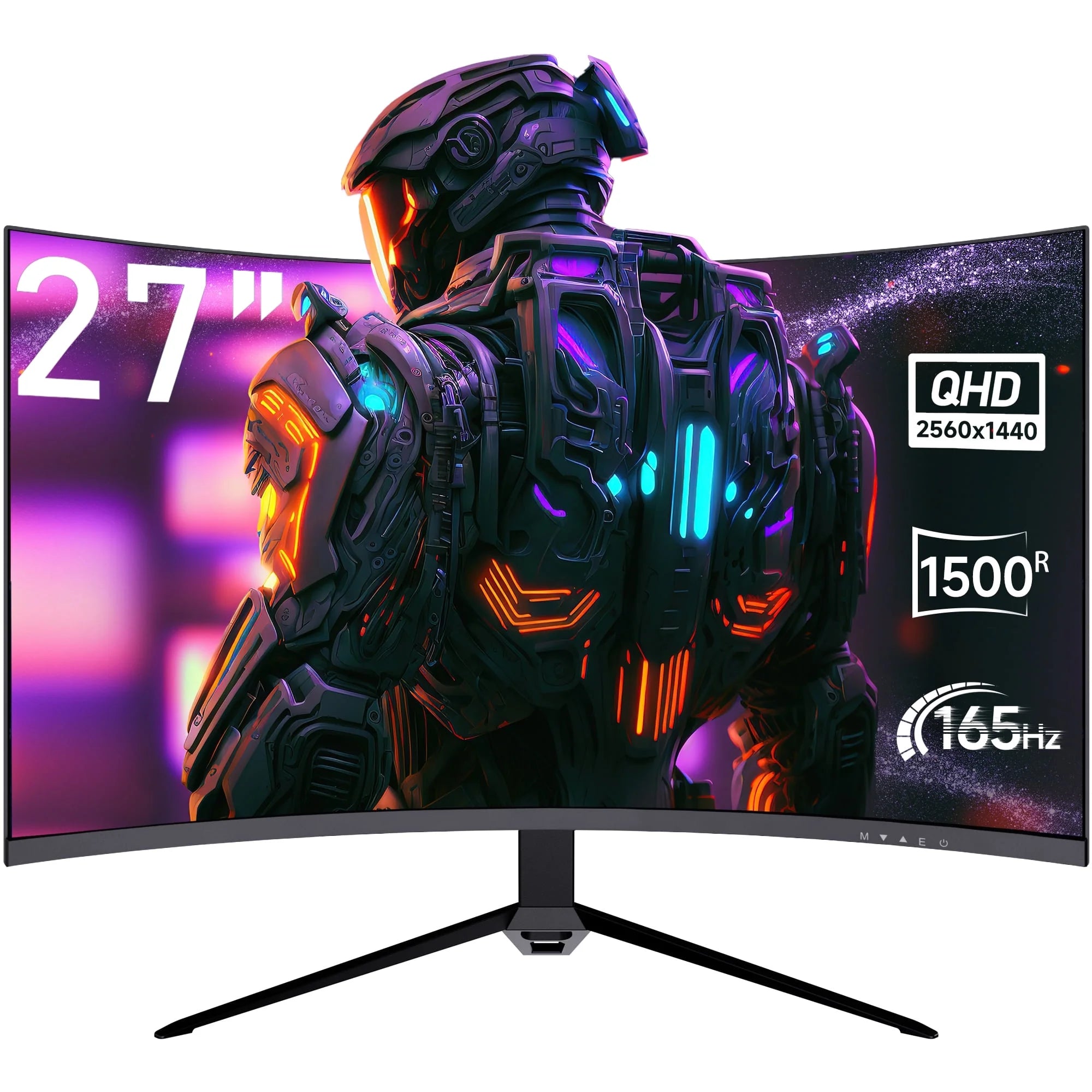 27" QHD2K Curved Gaming Monitor,165Hz/144Hz Computer Monitor,1Ms, Hdr,Built-In Speakers,2560X1440 for Office